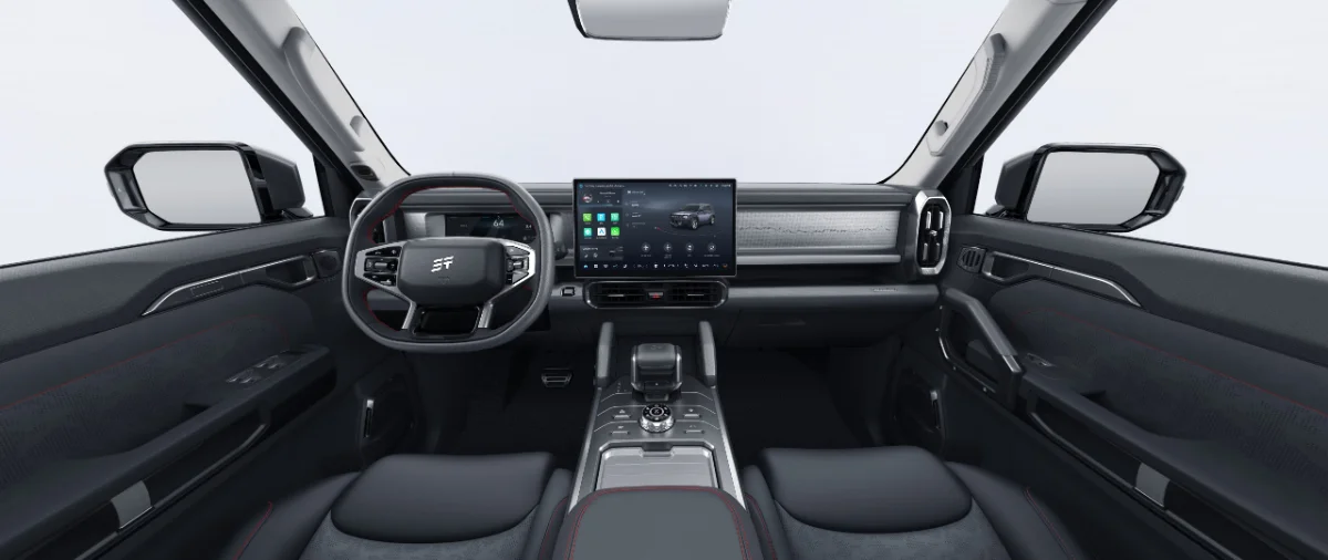 Jetour T2 interior, black trim