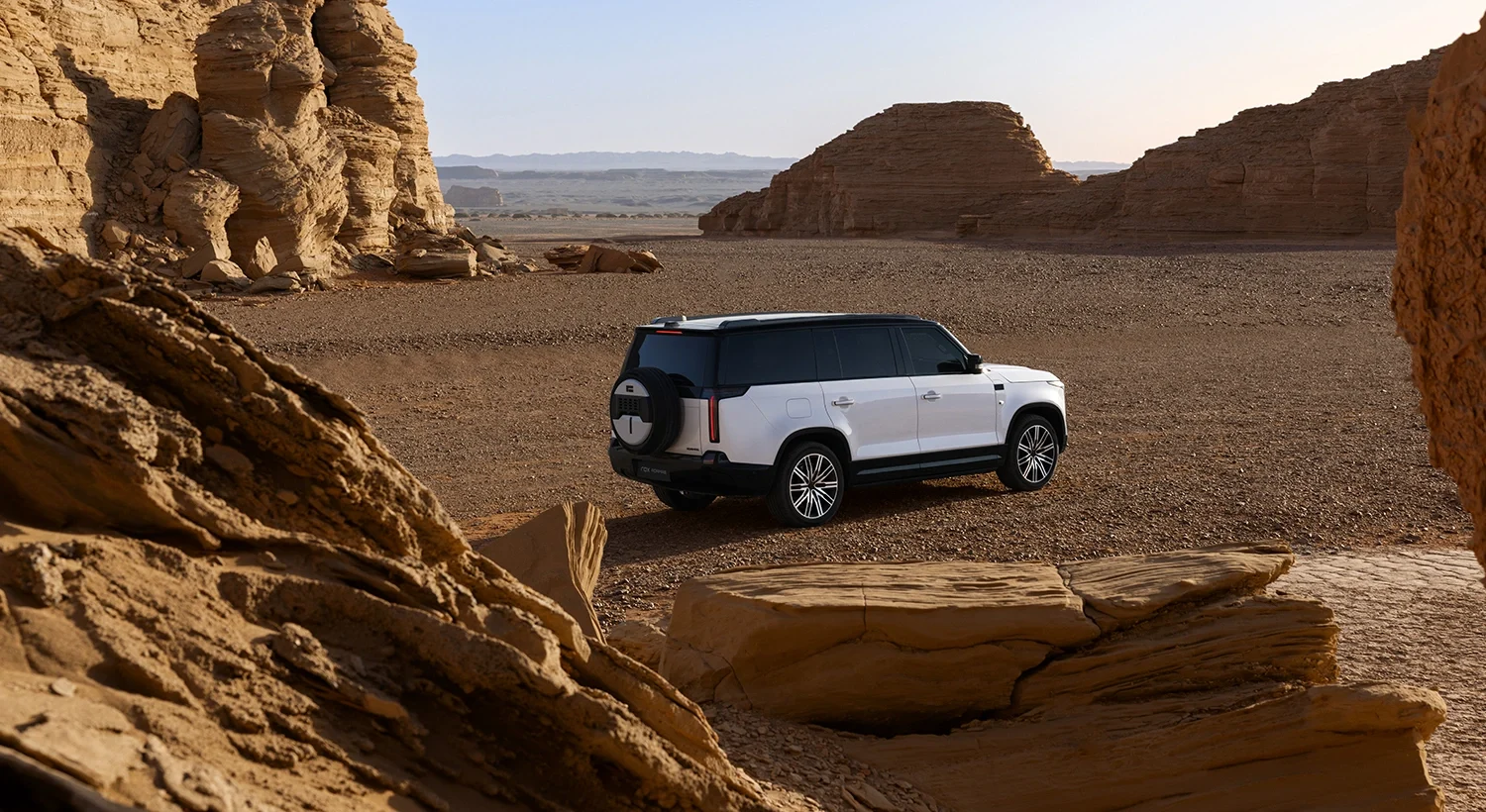 ROX Adamas parked in a desert canyon